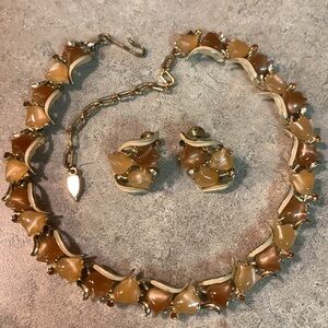 VTG Thermoset Longcraft Choker & Earring Parure Set MCM